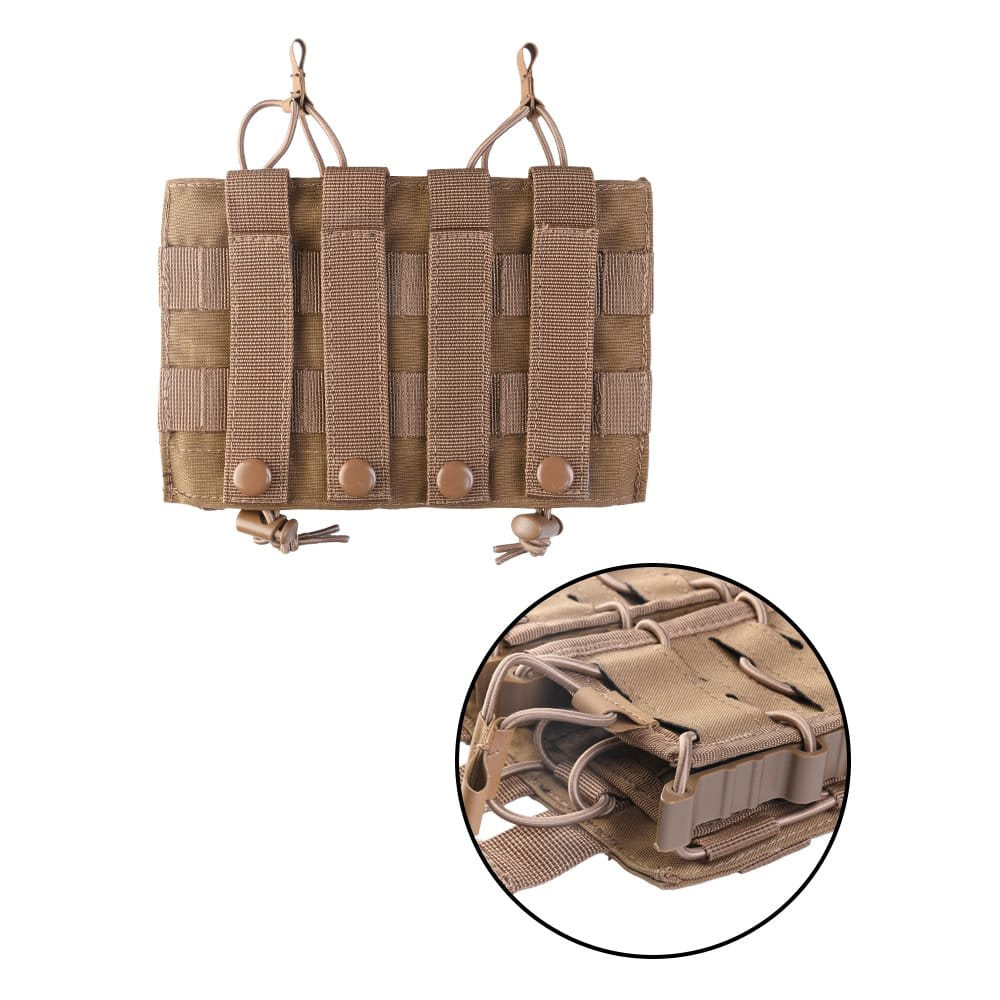 Bolsa abierta FLEX para 2 cargadores en verde, marca MIL-TEC