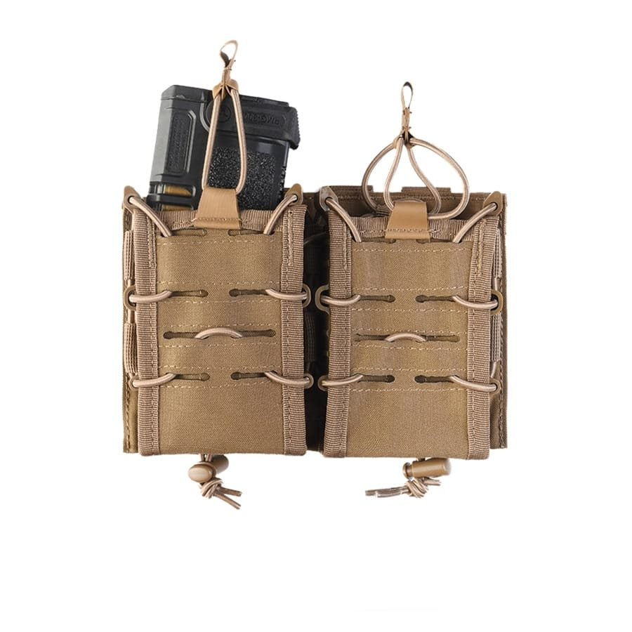Bolsa abierta FLEX para 2 cargadores en verde, marca MIL-TEC
