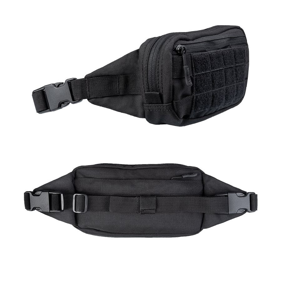 Riñonera VELCRO panel MOLLE verde con cremalleras y paneles velcro