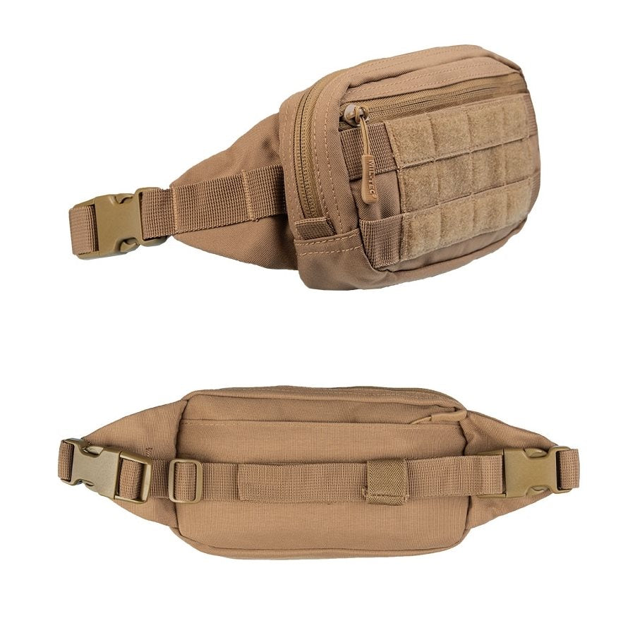 Riñonera VELCRO panel MOLLE verde con cremalleras y paneles velcro