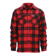 Camisa de franela roja y negra estilo leñador 100% algodón