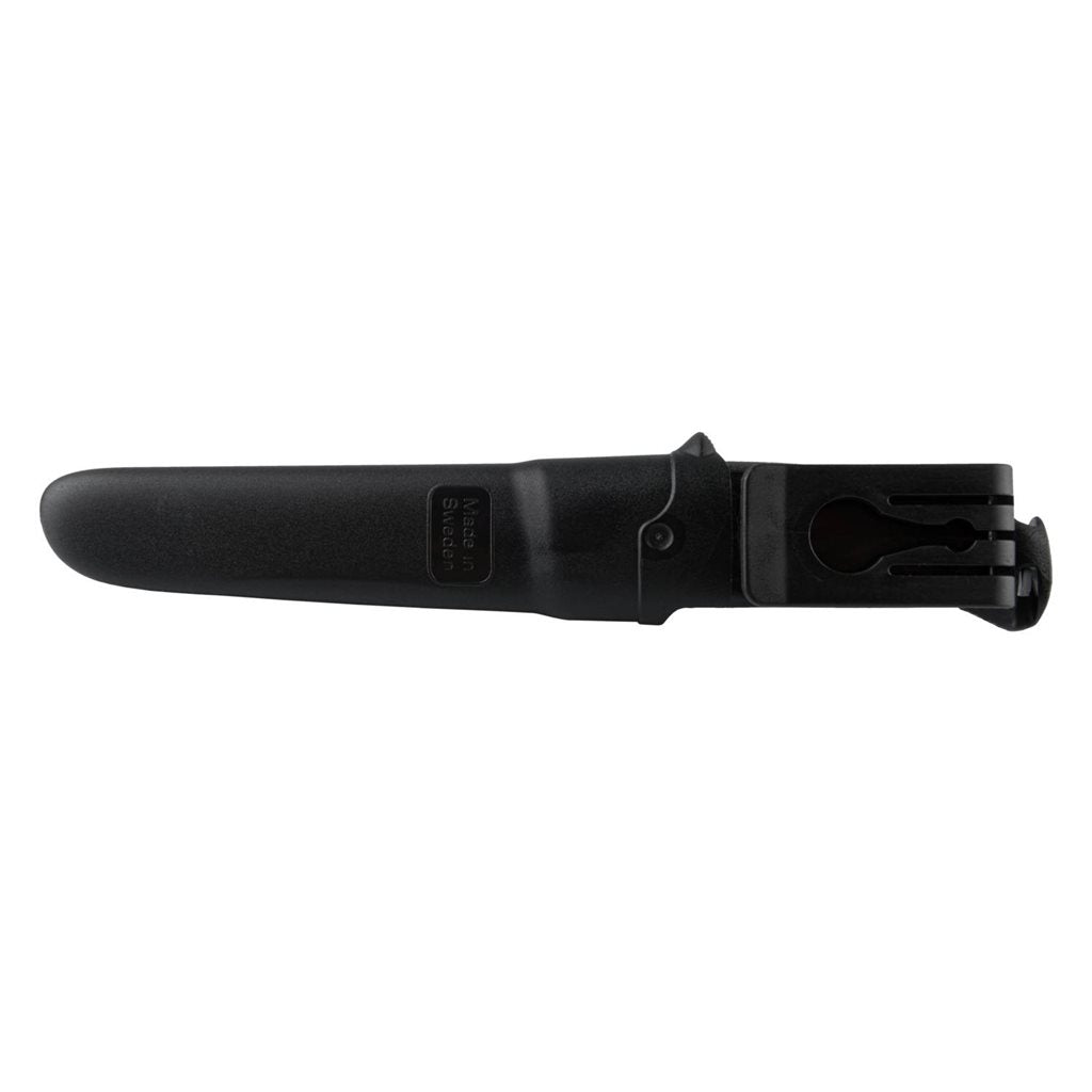 Cuchillo COMPANION SPARK negro de MORA con funda de plástico para cinturón