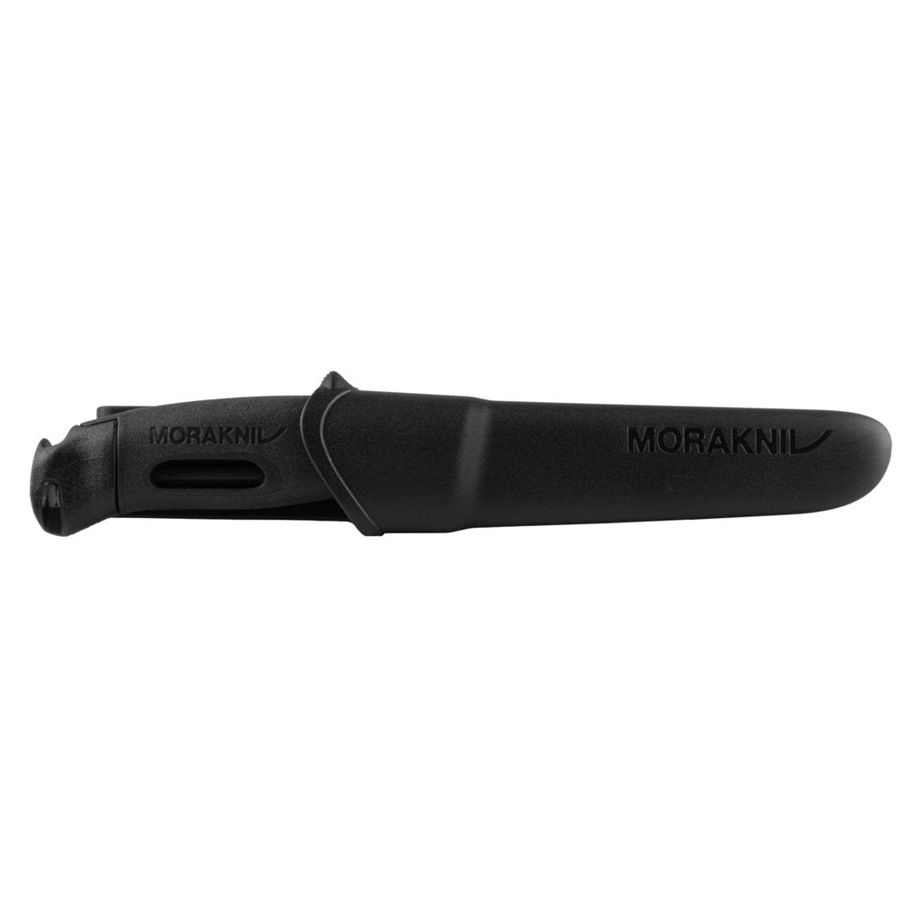 Cuchillo COMPANION SPARK negro de MORA con funda de plástico para cinturón