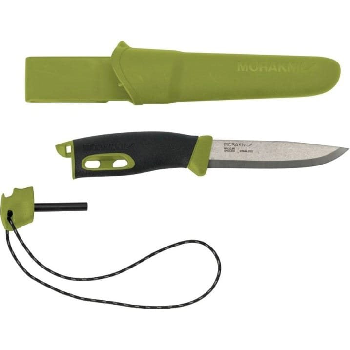 Cuchillo COMPANION SPARK negro de MORA con funda de plástico para cinturón