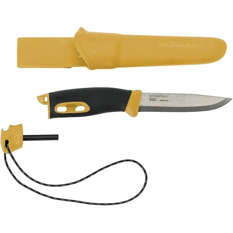 Cuchillo COMPANION SPARK negro de MORA con funda de plástico para cinturón
