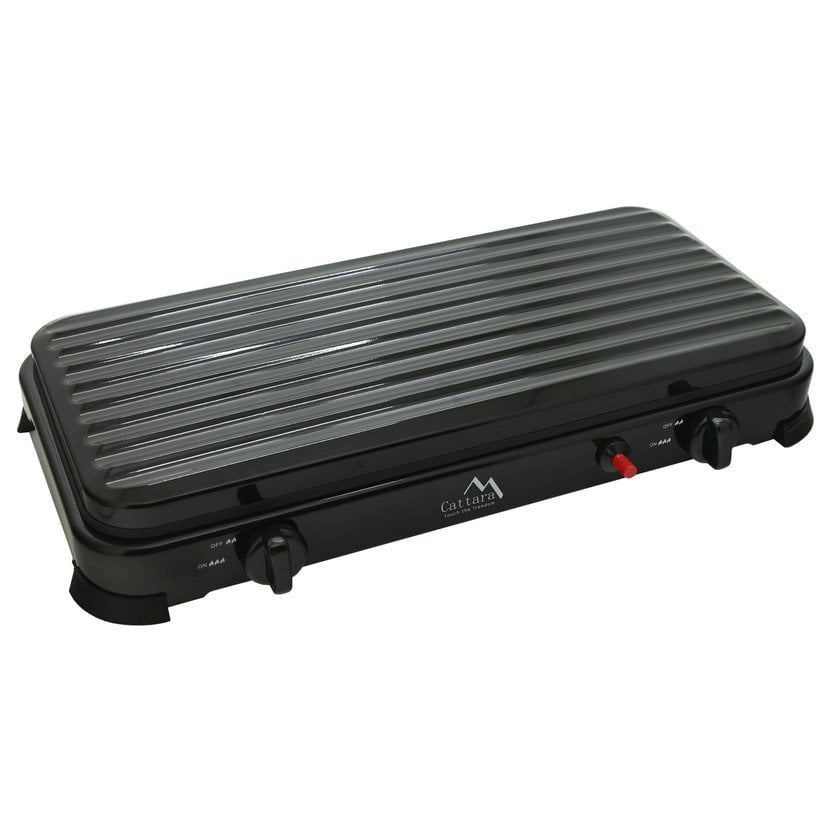 Hornillo de gas doble TRAVELER FAMILY con tapa
