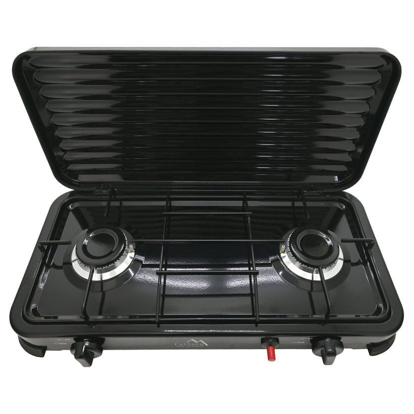 Hornillo de gas doble TRAVELER FAMILY con tapa