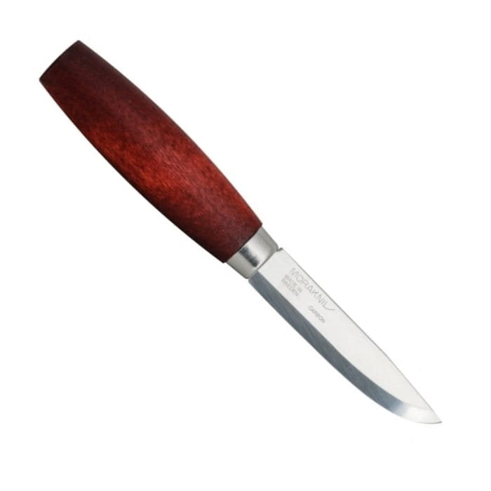 Navaja MORA CLASSIC No.1 roja con hoja de acero al carbono y mango de abedul lacado