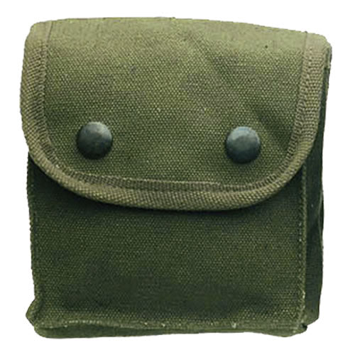 Funda de lona PARA verde para cinturón, cierre con dos botones, 12x10x6 cm