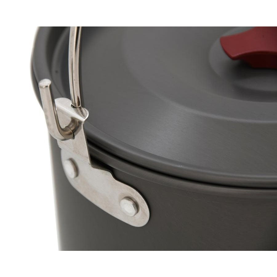 Cazo de aluminio anodizado FIELD 4 L con tapa, color gris