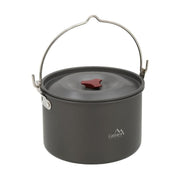 Cazo de aluminio anodizado FIELD 4 L con tapa, color gris
