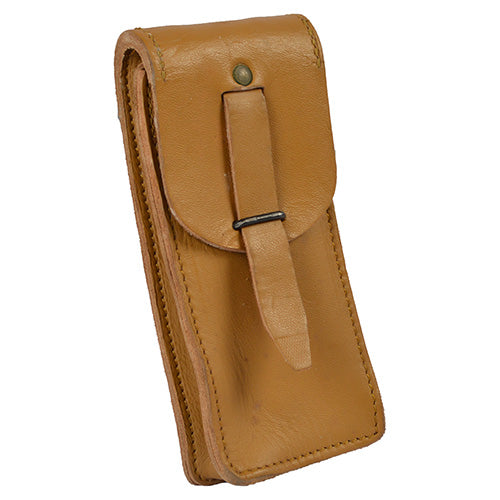 Funda de cuero usada para cargador francés, 17 x 7,5 x 4 cm