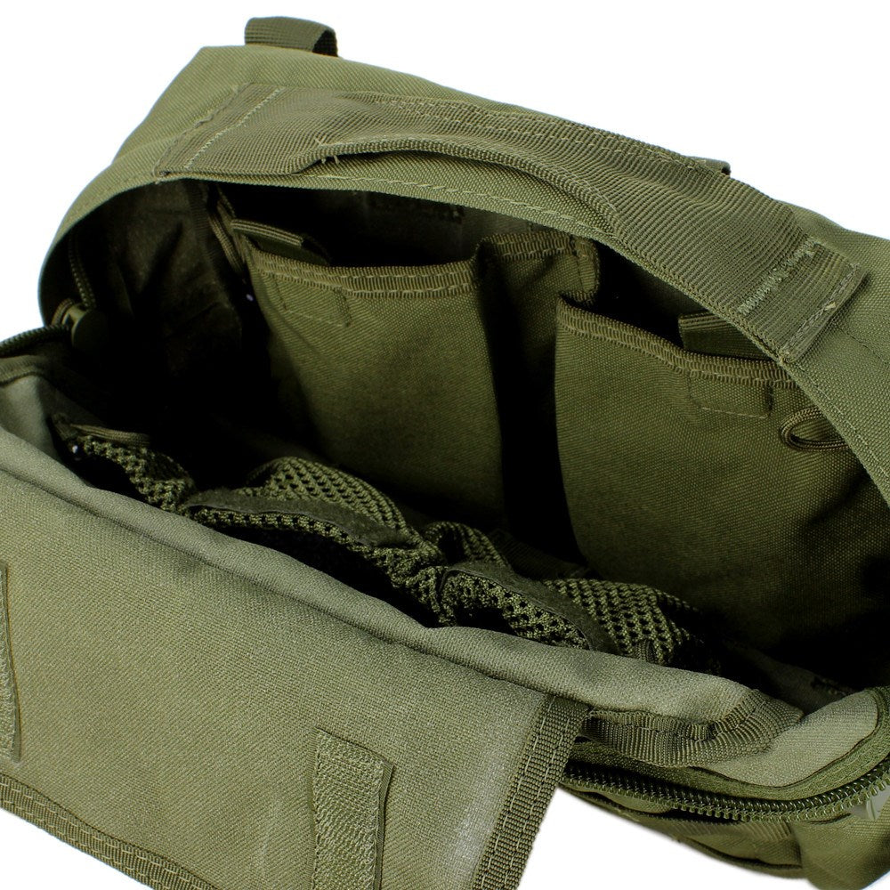 Bolsa bandolera verde Condor Outdoor con sistema MOLLE y correa de hombro