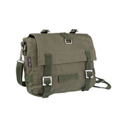 Bolsa bandolera BW verde de algodón con 3 compartimentos