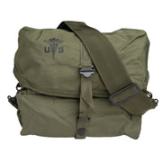 Bolsa US Medical verde con bandolera y cremalleras, 100% nylon