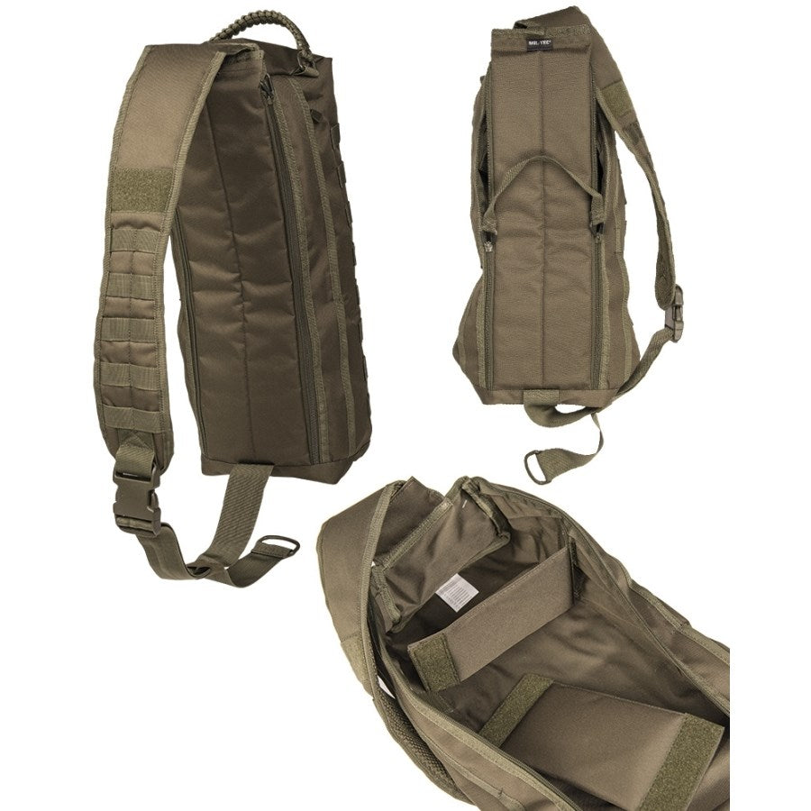 Imagen de la mochila TANKER verde de un solo tirante, 15 L