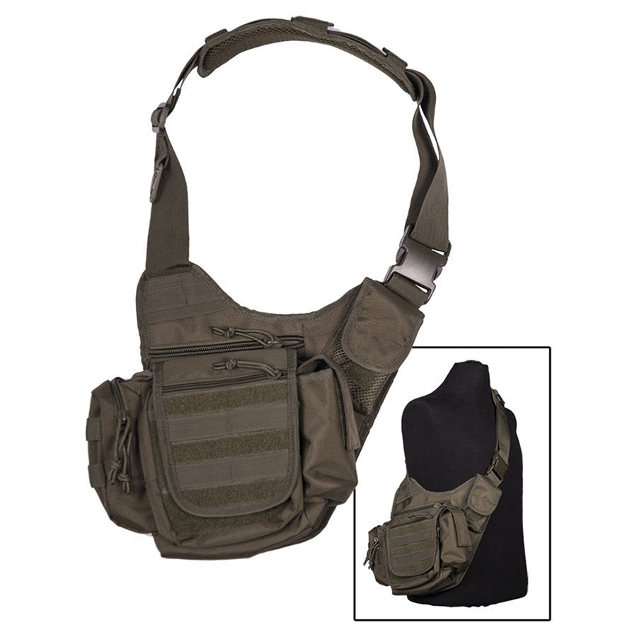 Bolsa bandolera multifuncional MOLLE en verde, estilo ADVANCED EDC