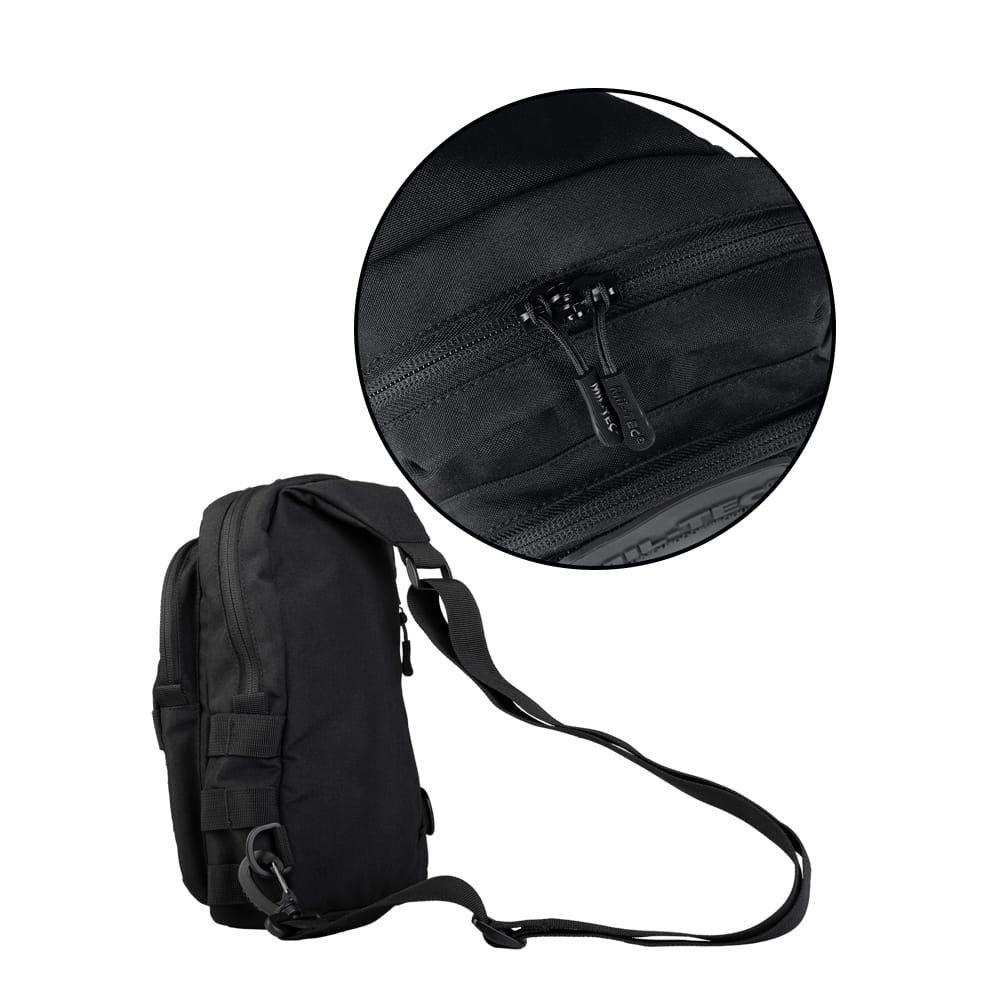 Mochila Crossbody verde con sistema MOLLE, bolsa bandolera en poliéster 700D