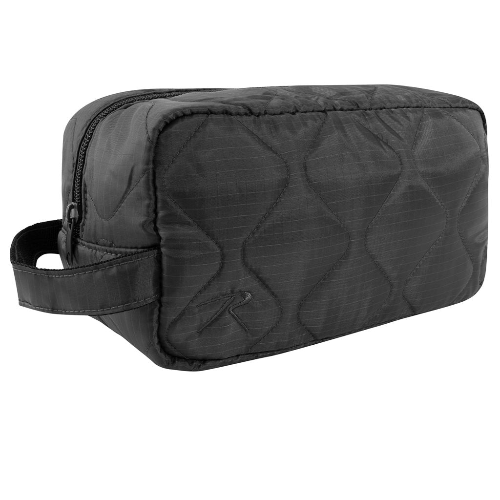 Neceser Woobie negro, ligeramente acolchado, para artículos de higiene