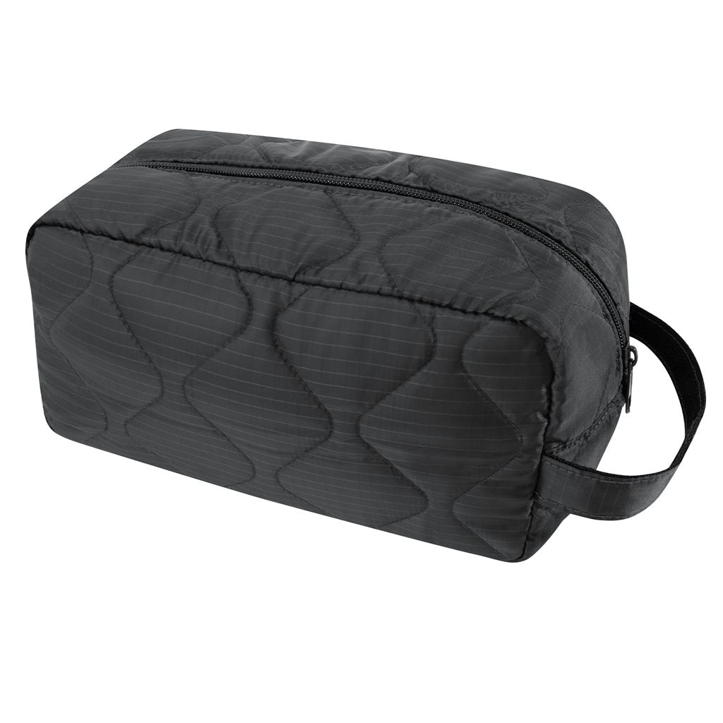 Neceser Woobie negro, ligeramente acolchado, para artículos de higiene