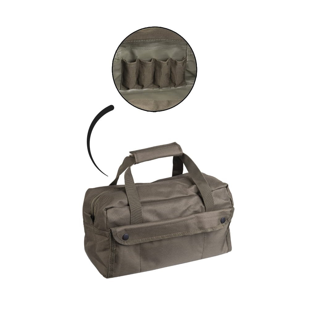 Bolsa táctica EINSATZ 600 verde con bolsillo lateral y fondo rígido