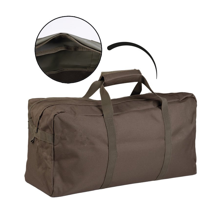 Bolsa EINSATZ 600 grande verde con cremallera, 52×22×15 cm