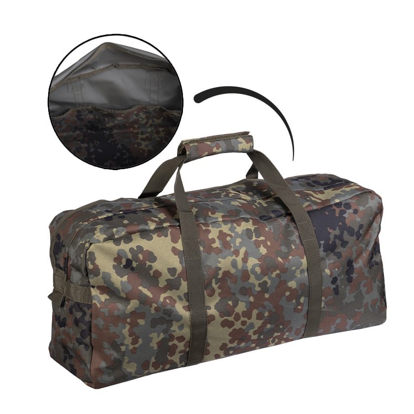 Bolsa EINSATZ 600 grande verde con cremallera, 52×22×15 cm