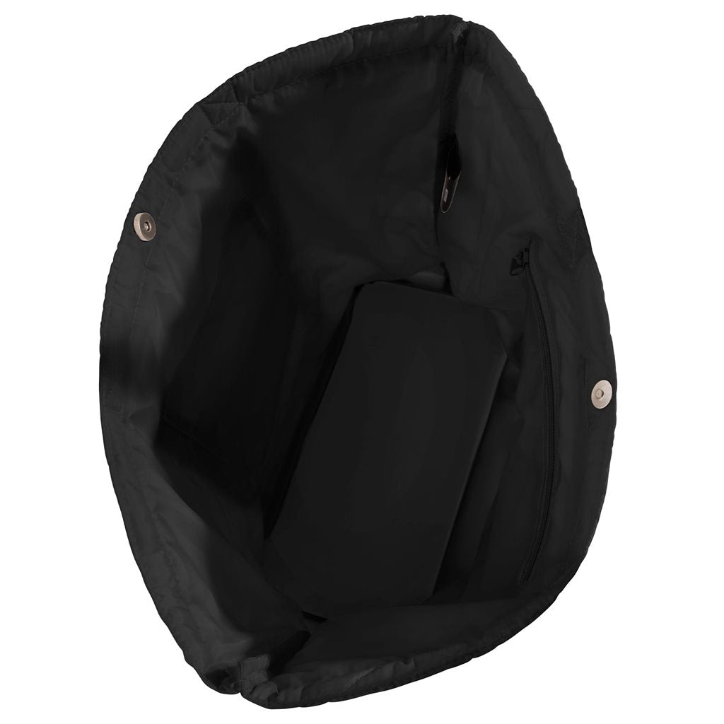 Bolsa tote Woobie negra, 23 L, ligera y versátil para uso diario