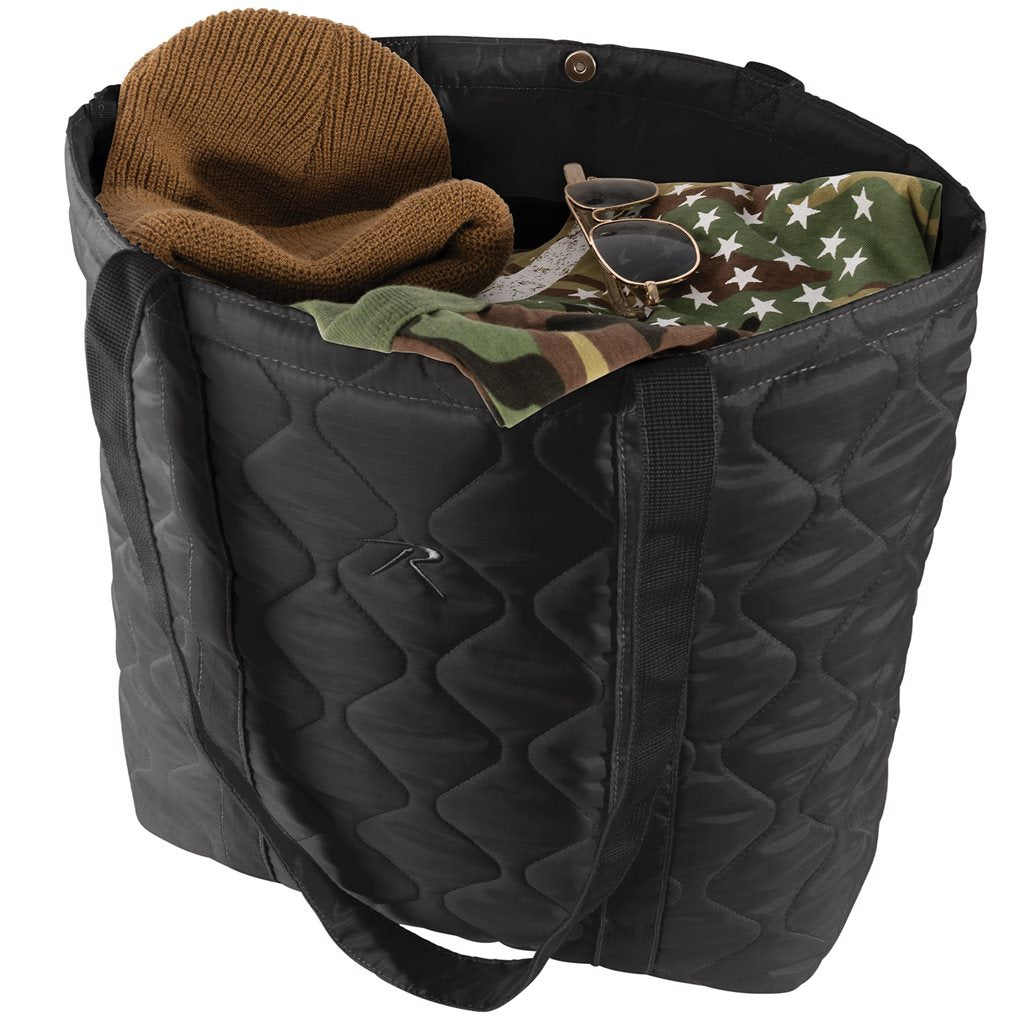 Bolsa tote Woobie negra, 23 L, ligera y versátil para uso diario