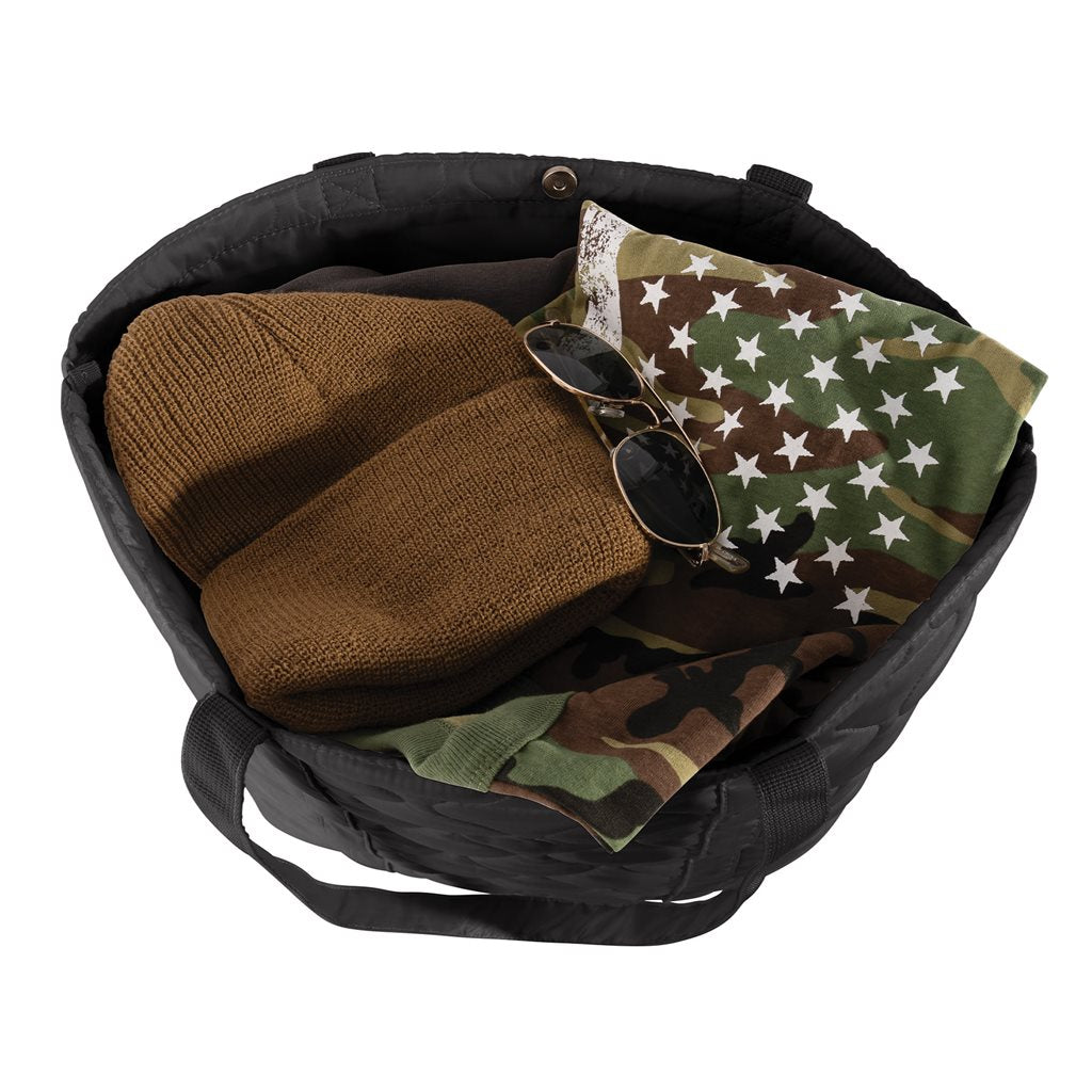 Bolsa tote Woobie negra, 23 L, ligera y versátil para uso diario