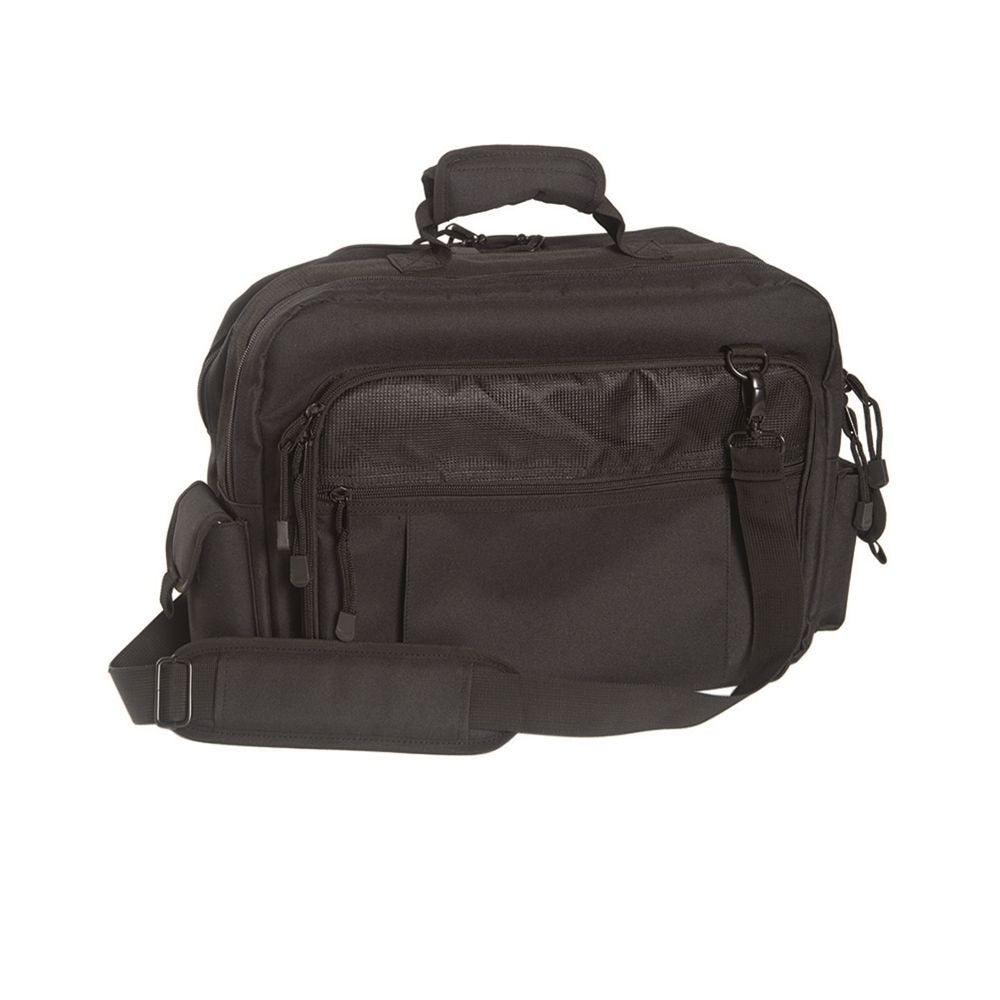 Bolsa AVIATOR verde para documentos y portátil con correa ajustable y bolsillo exterior