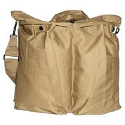 Bolsa US para casco COYOTE de nylon coyote con asa, cremallera y bolsillos laterales (50x48 cm)