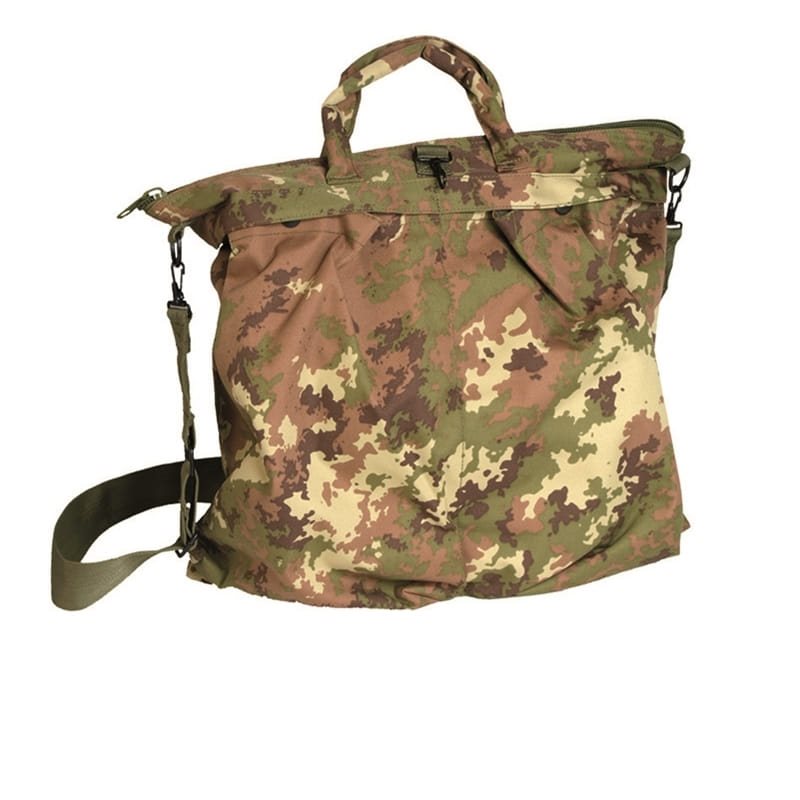 Bolsa US para casco COYOTE de nylon coyote con asa, cremallera y bolsillos laterales (50x48 cm)