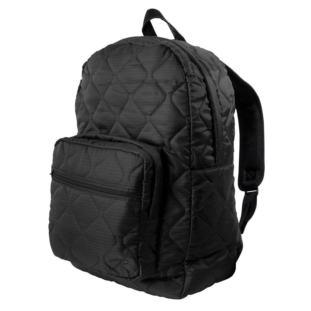 Mochila Woobie negra compacta vista frontal