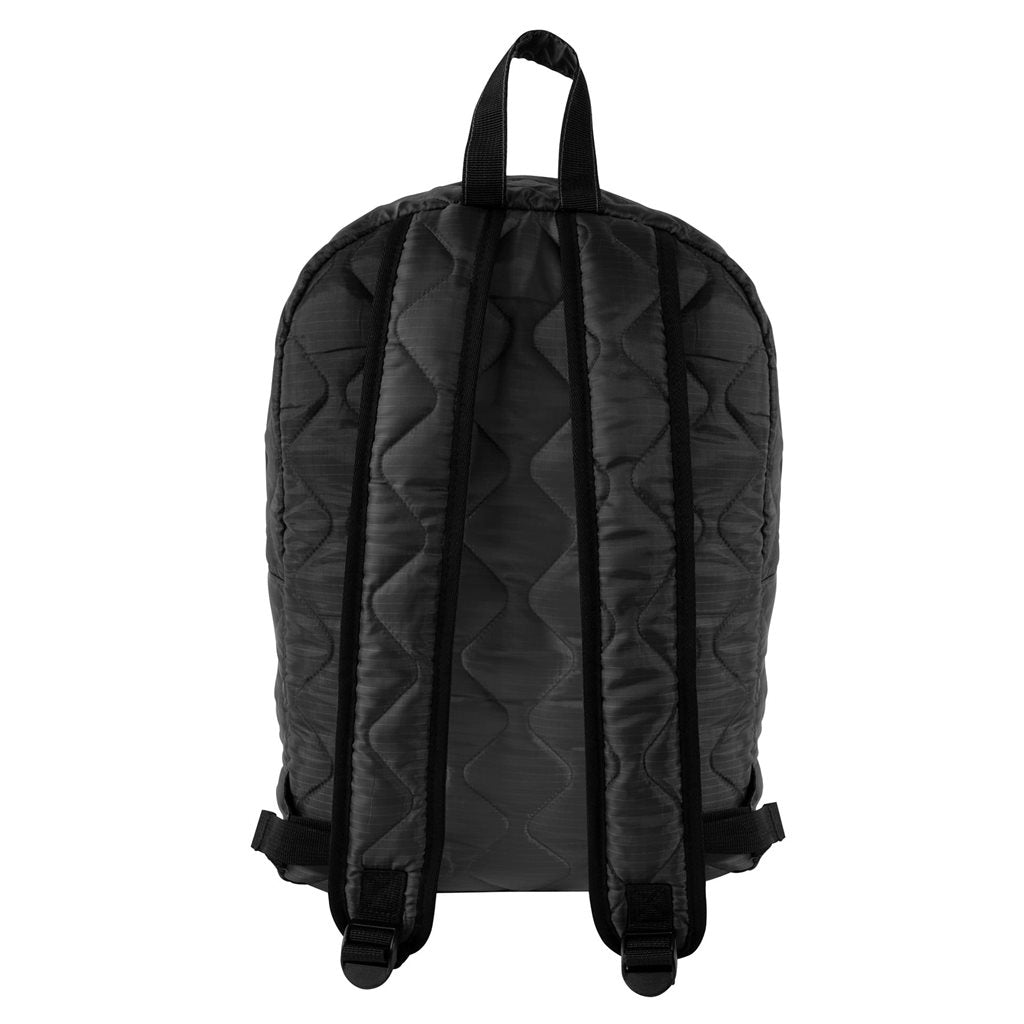Mochila Woobie negra compacta vista frontal