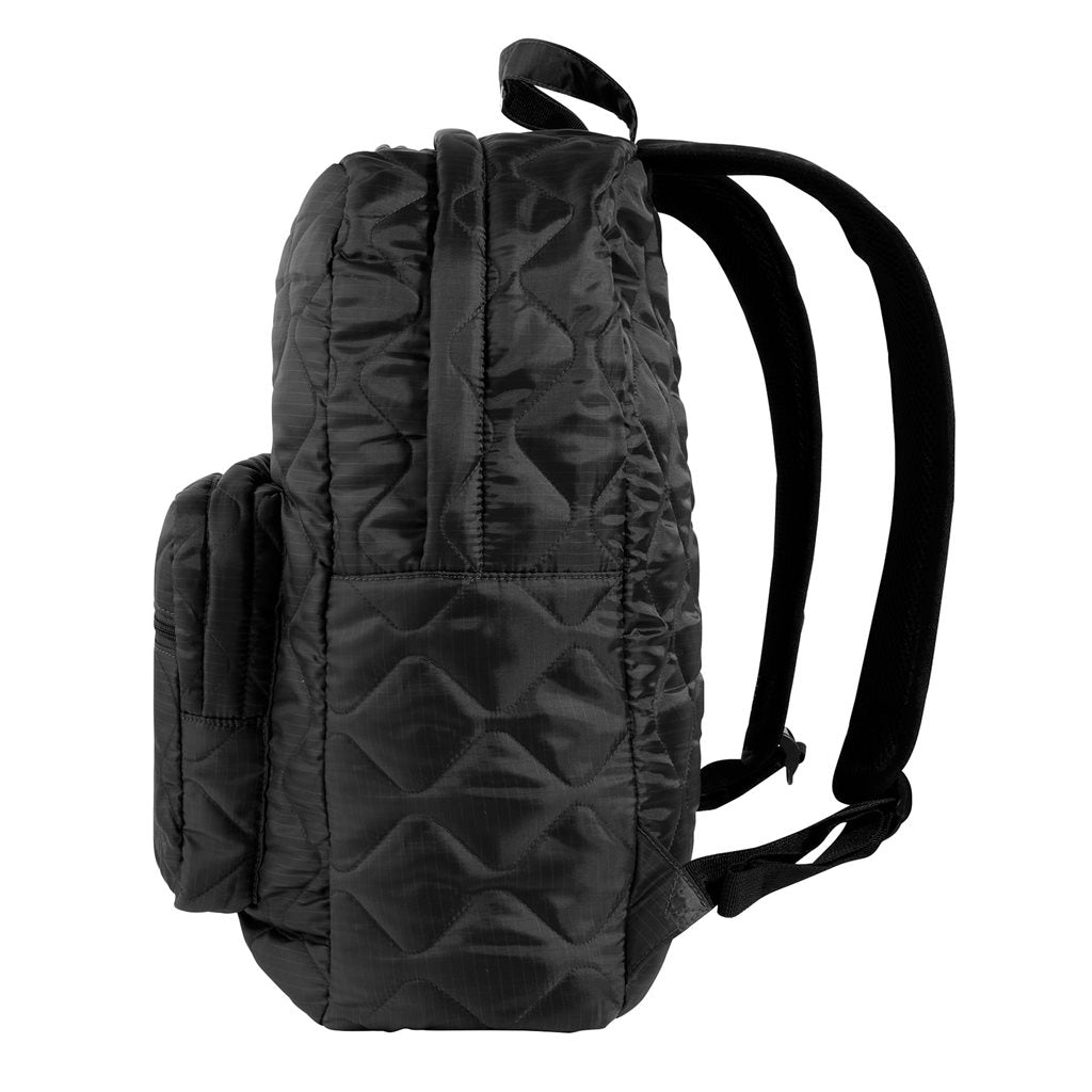 Mochila Woobie negra compacta vista frontal