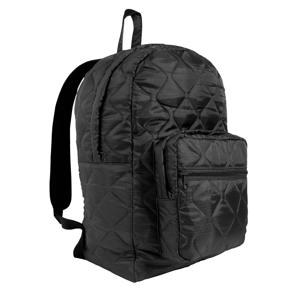 Mochila Woobie negra compacta vista frontal