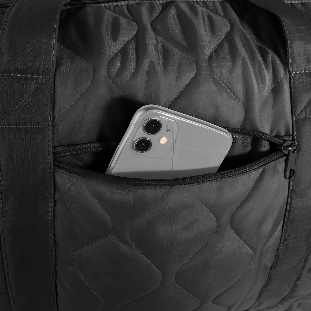 Bolsa Woobie Weekender negra de viaje, poliéster 210T rip-stop