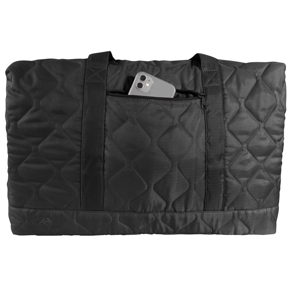 Bolsa Woobie Weekender negra de viaje, poliéster 210T rip-stop