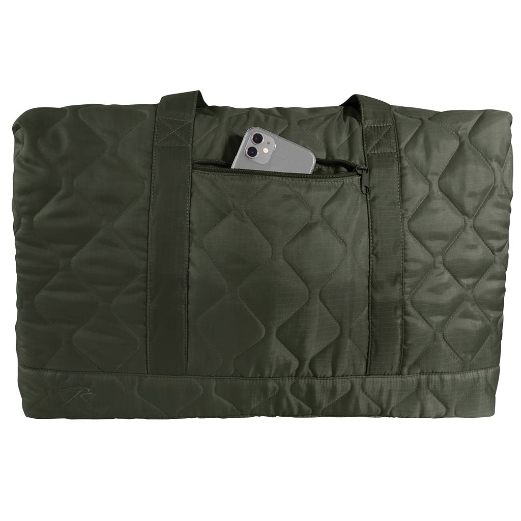 Bolsa Woobie Weekender negra de viaje, poliéster 210T rip-stop