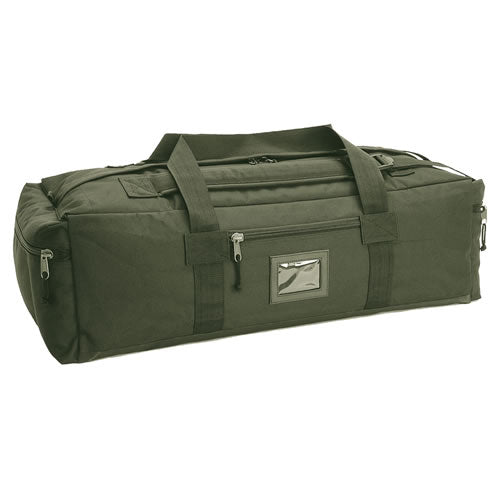 Bolsa de viaje grande KAMPF verde, tratamiento impermeable, convertible en mochila