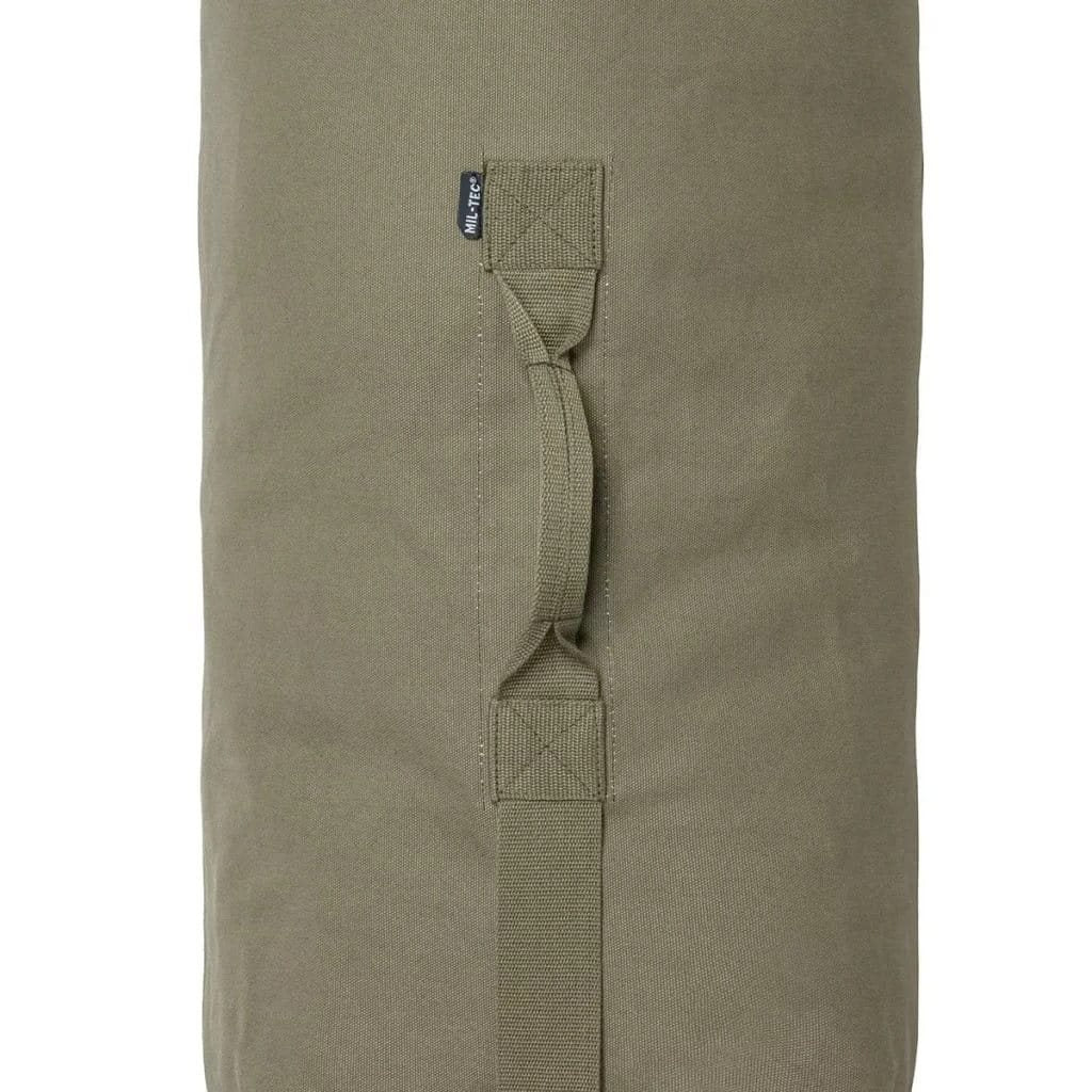 Saco marinero US verde de algodón (105 x 60 cm) con asa de mano y correa para hombro