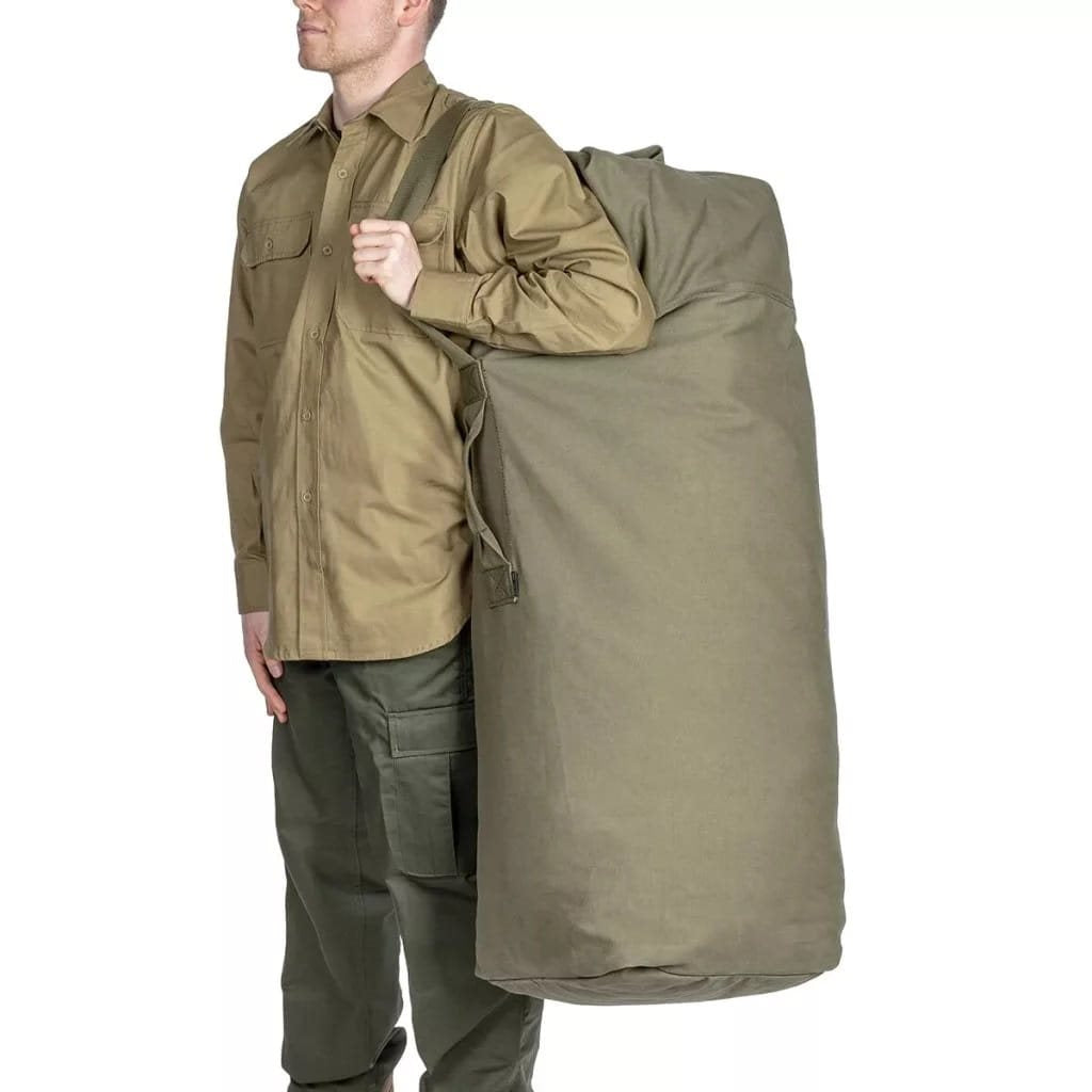 Saco marinero estilo US en algodón 100% verde, 125 x 75 cm