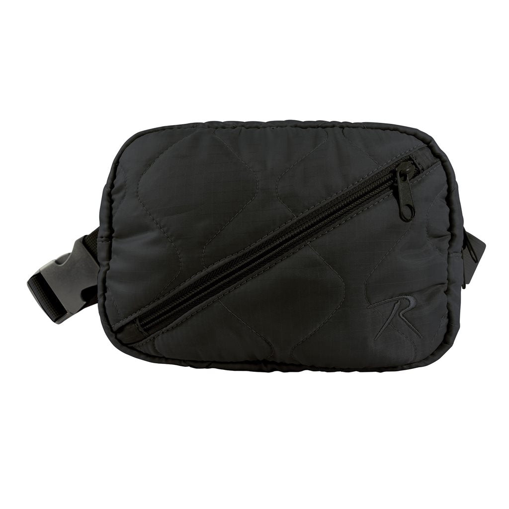 Bolso bandolera Woobie Crossbody negro, estilo acolchado con ligero relleno