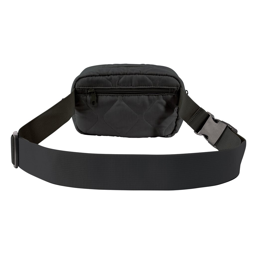 Bolso bandolera Woobie Crossbody negro, estilo acolchado con ligero relleno
