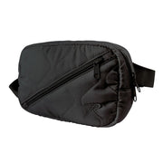 Bolso bandolera Woobie Crossbody negro, estilo acolchado con ligero relleno
