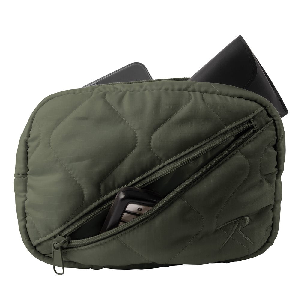 Bolso bandolera WOOBIE verde tipo crossbody, práctico para uso diario