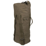 Bolsa marinera US verde con dos correas, aprox. 100 x 50 cm, 100% algodón