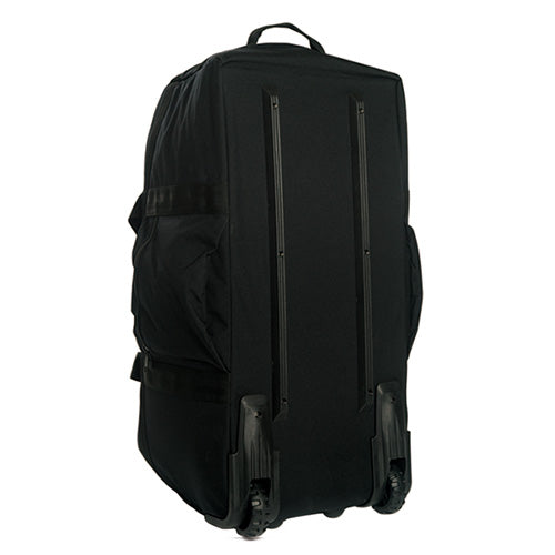 Bolsa de viaje grande verde con ruedas convertible en mochila