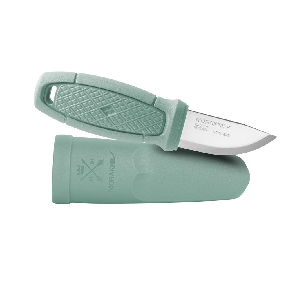 Cuchillo Eldris LightDuty verde menta con funda de plástico